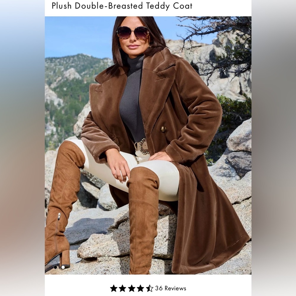 NWOT - Boston Proper Rich Brown Teddy Jacket. Cozy and perfect for winter!
